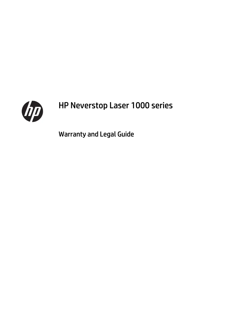 Imagen de la primera página del manual del dispositivo Neverstop Laser 1000