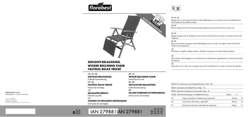 Page 1 de la notice Manuel utilisateur Florabest IAN 279881