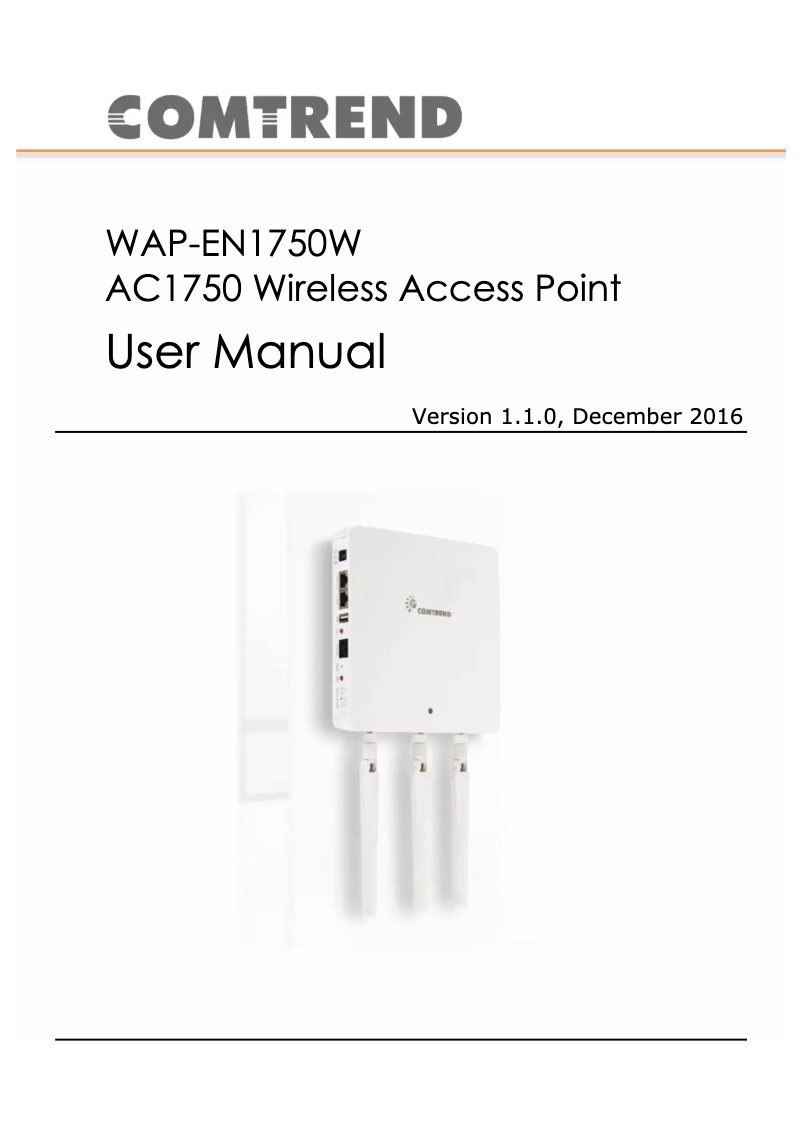 Image de la première page du manuel de l'appareil WAP-EN1750W