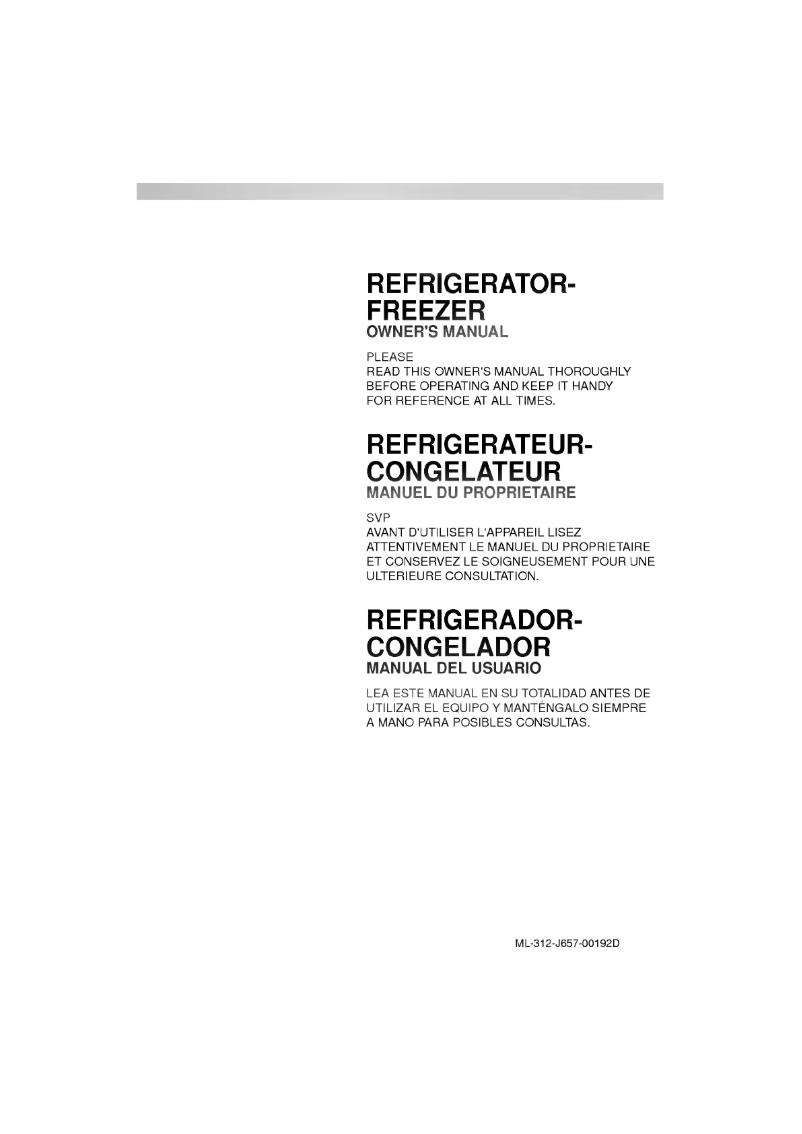 Página 1 del manual Manual de usuario LG GR-312S