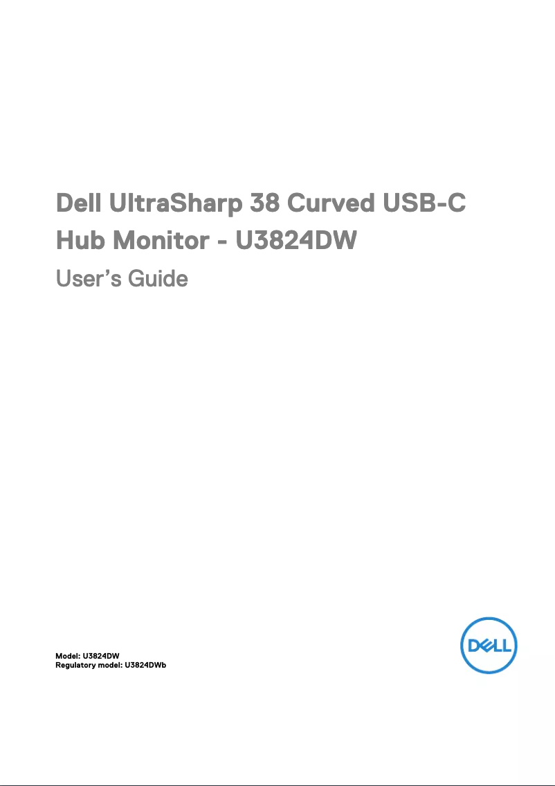 Page 1 de la notice Manuel utilisateur Dell UltraSharp 38 U3824DW