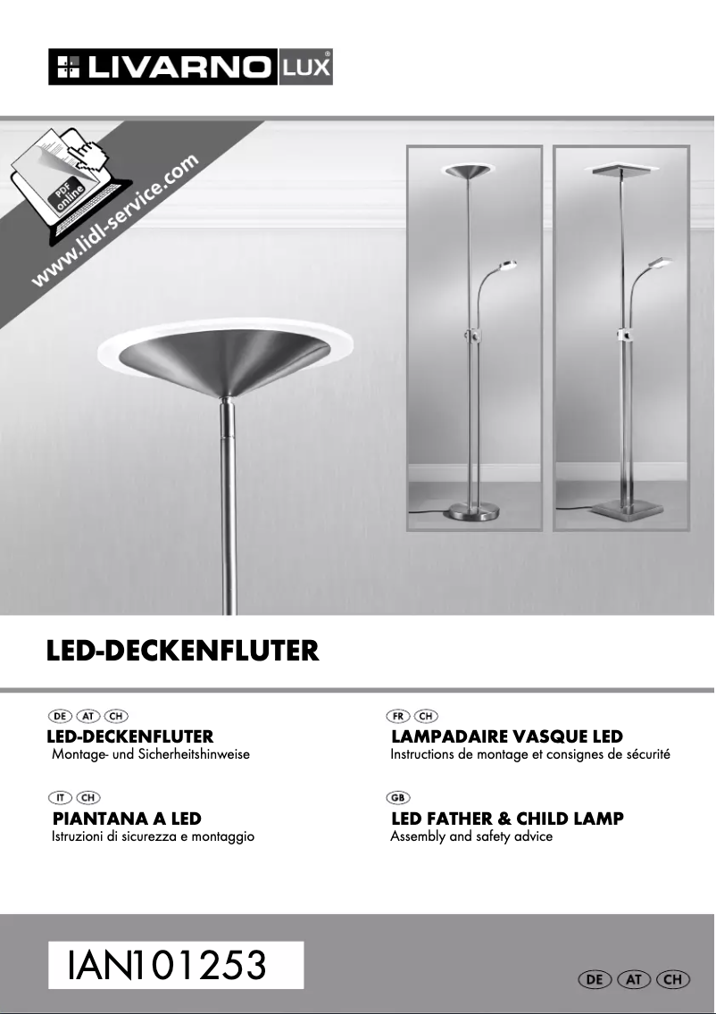 Page 1 de la notice Manuel utilisateur Livarno Lux IAN 101253