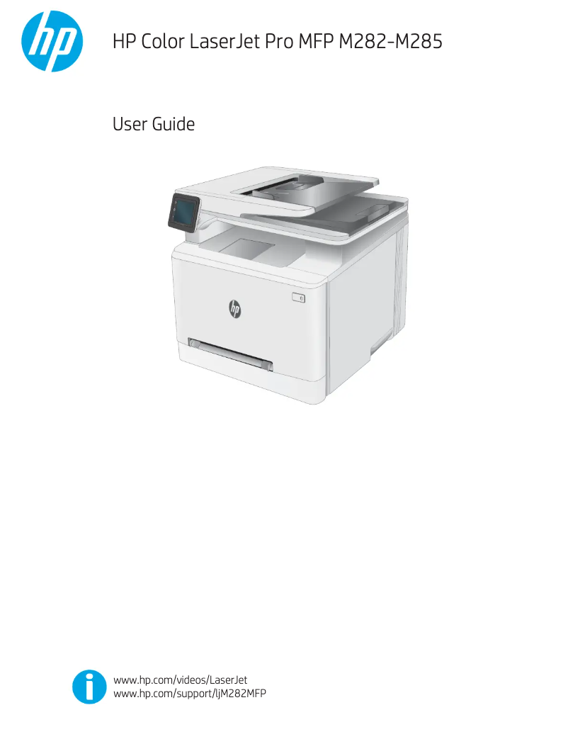 Page 1 de la notice Manuel utilisateur HP LaserJet Pro M282nw