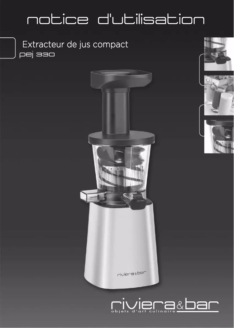 Image de la première page du manuel de l'appareil PEJ330