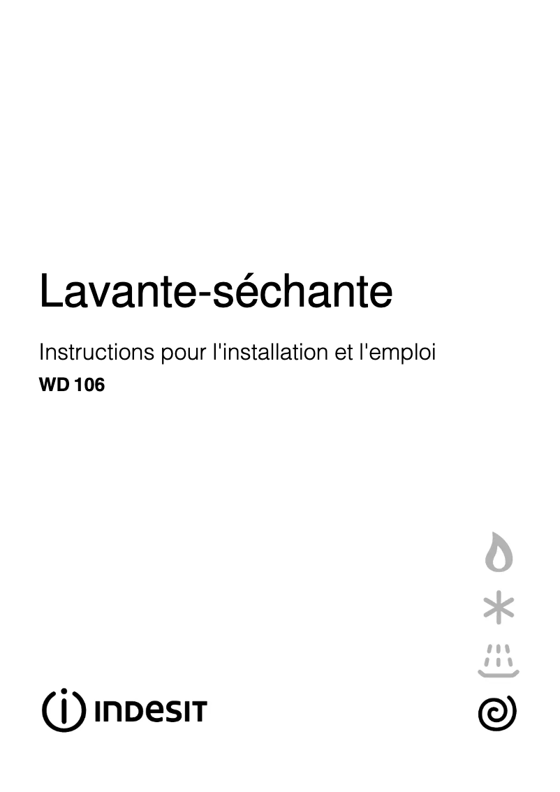 Page n°1 - Manuel utilisateur Indesit WD 106