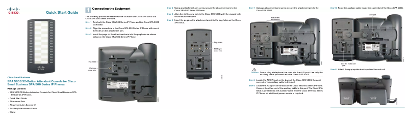 Page n°1 - Manuel utilisateur Cisco SPA 500S