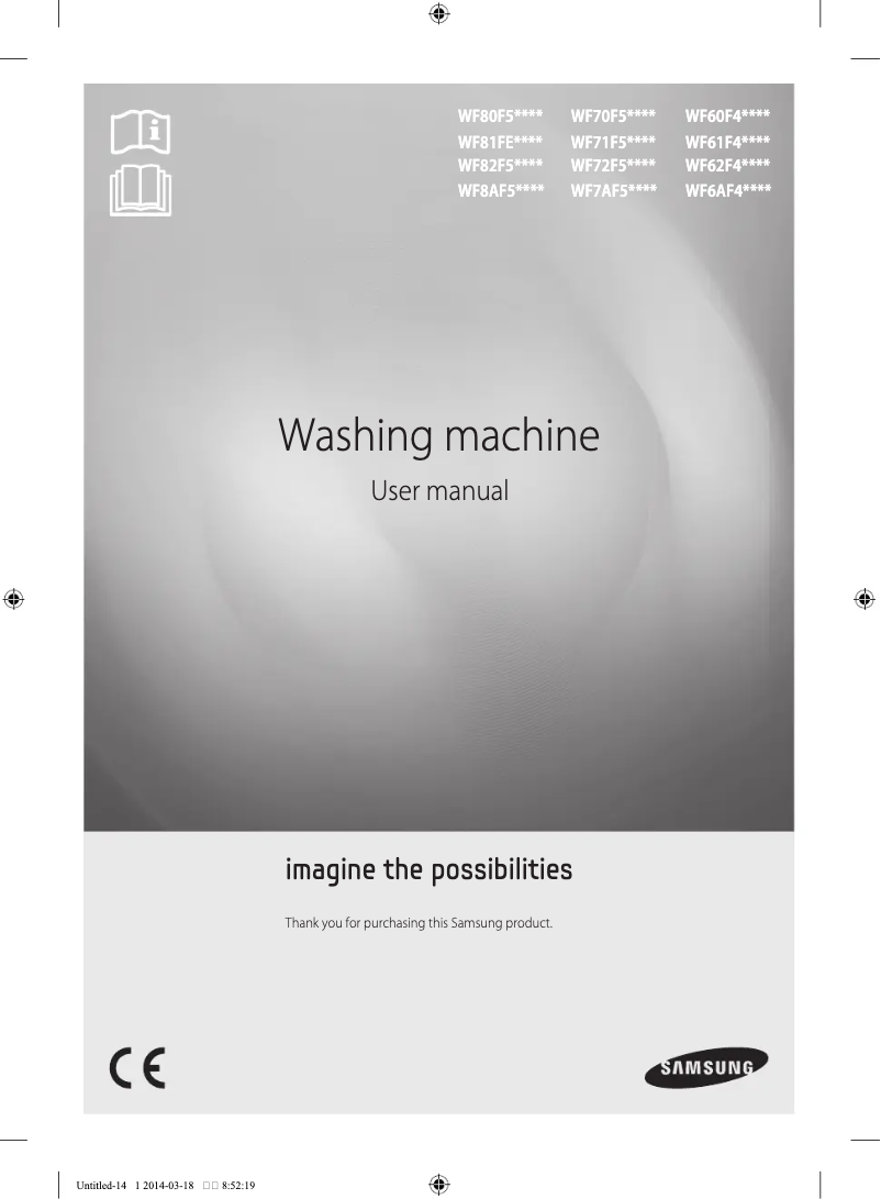 Page n°1 - Manuel utilisateur Samsung WF70F5E3P4W