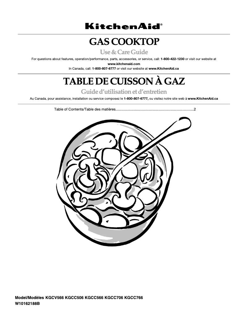 Page n°1 - Manuel utilisateur KitchenAid Architect KGCC506RBL