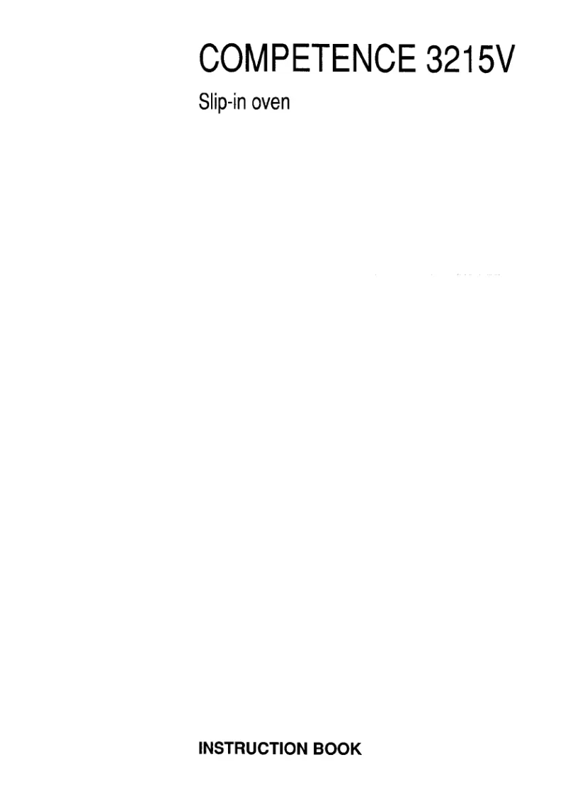 Page 1 de la notice Manuel utilisateur AEG Competence 3215 V