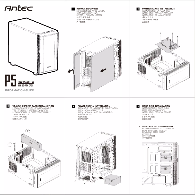 Page 1 de la notice Manuel utilisateur Antec P5