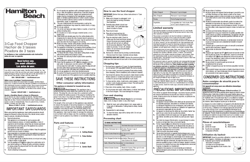 Image de la première page du manuel de l'appareil 72900