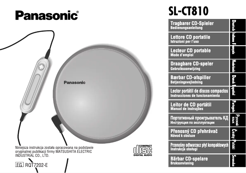 Image de la première page du manuel de l'appareil SL-CT810