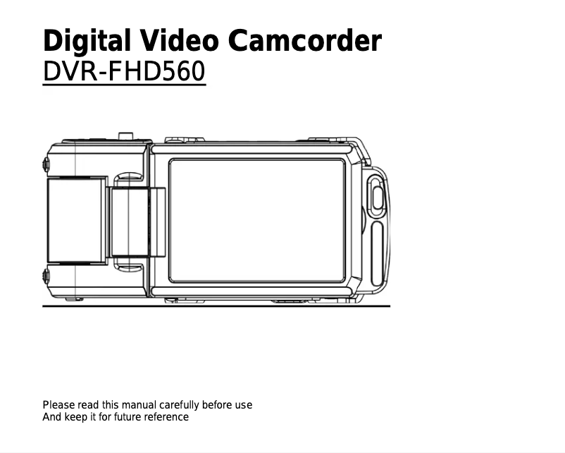 Image de la première page du manuel de l'appareil DVR-FHD560
