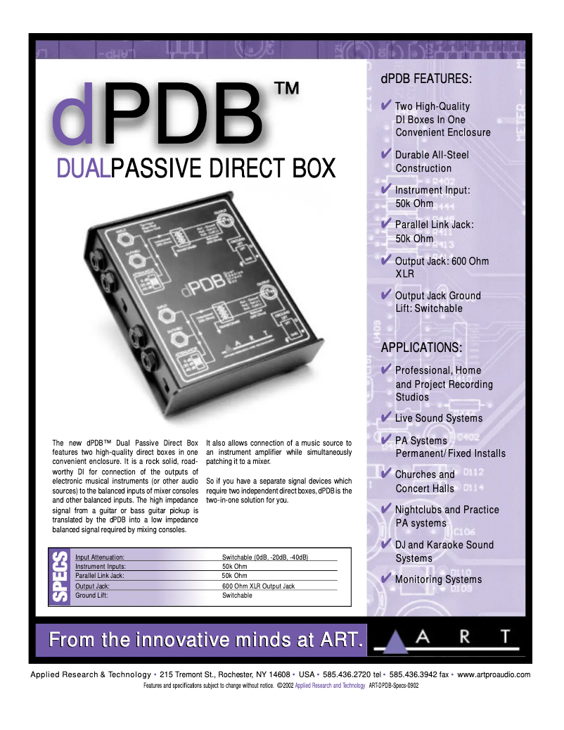 Image de la première page du manuel de l'appareil dPDB