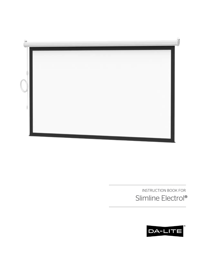 First page image of the manual for Slimline Electrol 72600E
