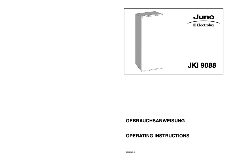 Image de la première page du manuel de l'appareil JKI9088
