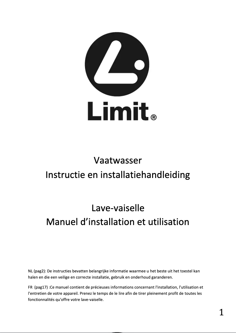 Page n°1 - Manuel utilisateur Limit LIVW13W48V