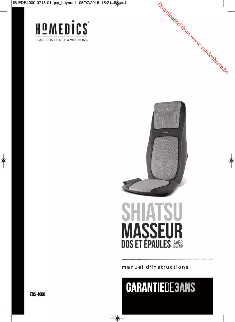 Page n°1 - Manuel utilisateur Homedics EDS-4000