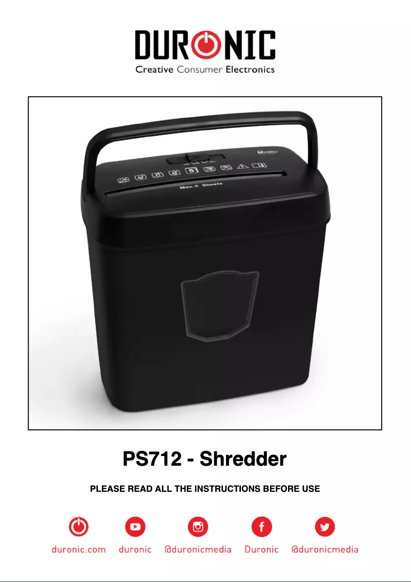 Image de la première page du manuel de l'appareil PS712