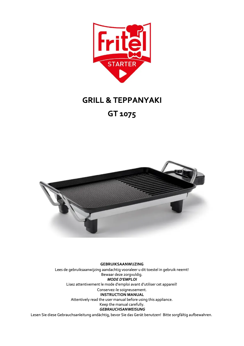 Image de la première page du manuel de l'appareil GT 1075