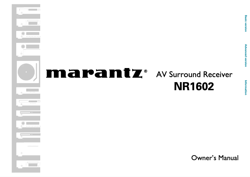Página 1 del manual Manual de usuario Marantz NR1602