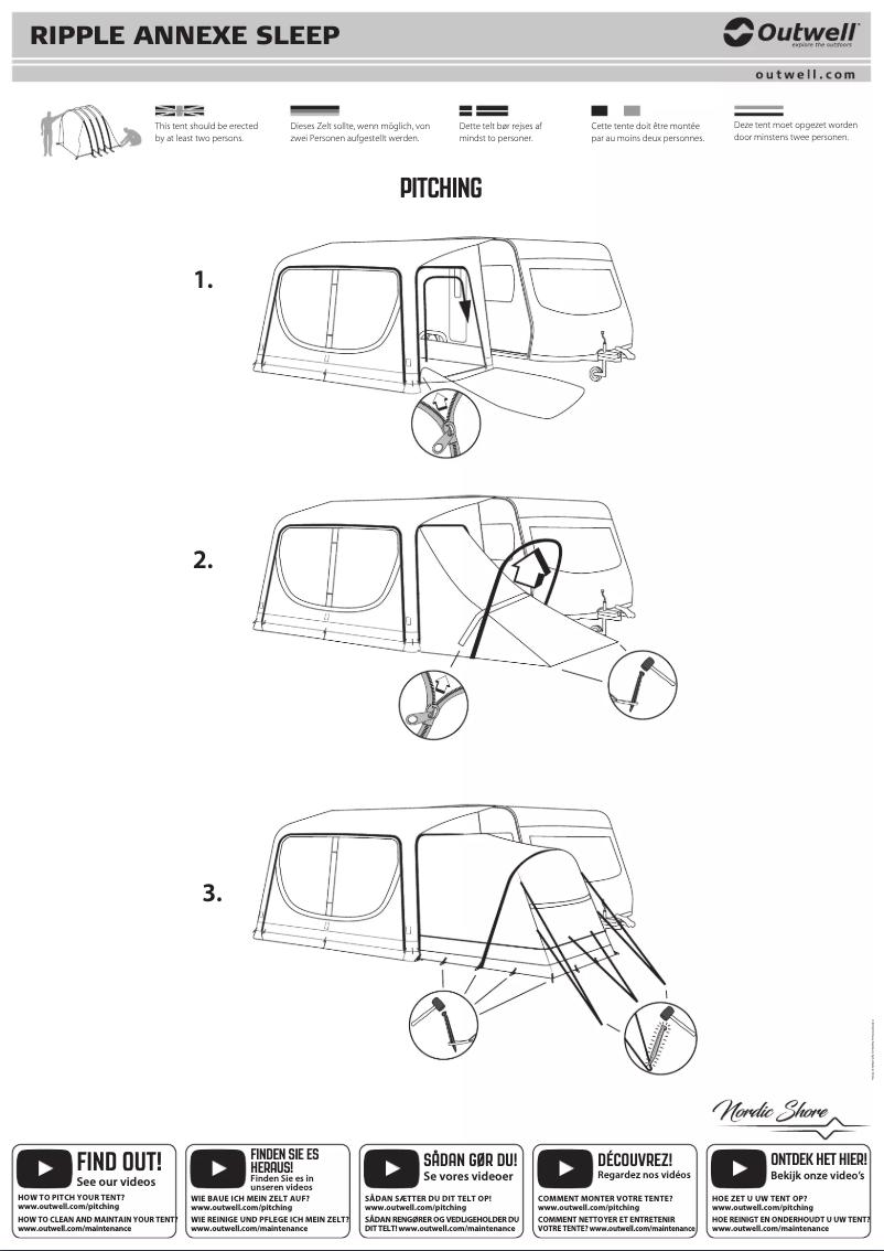 Page 1 de la notice Manuel utilisateur Outwell Ripple Annexe Sleep
