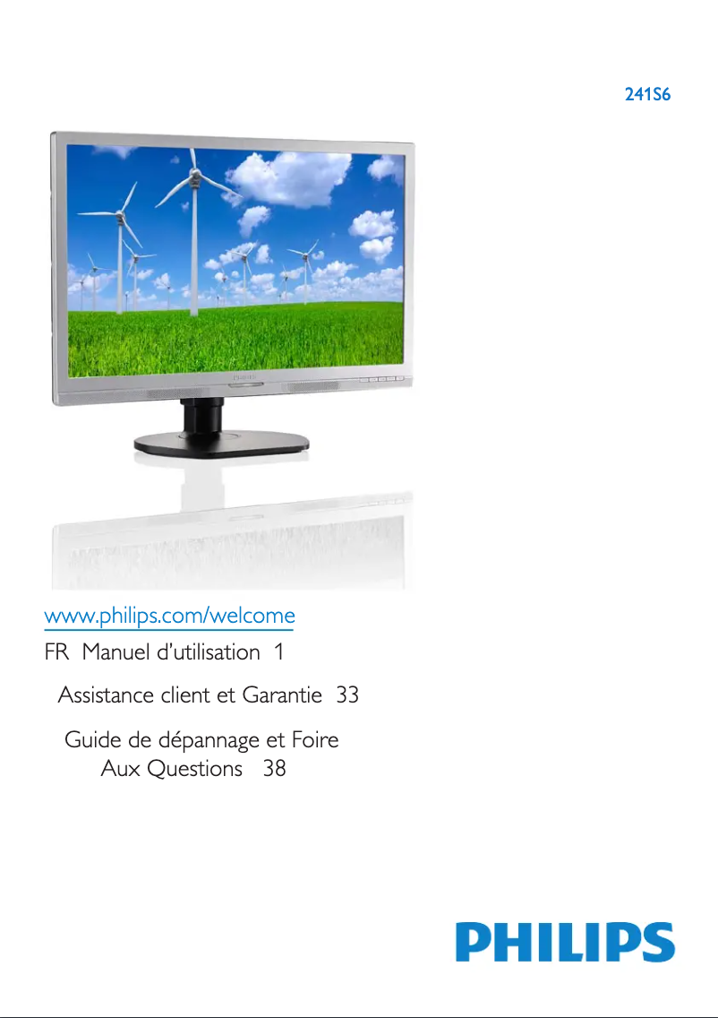 Page 1 de la notice Manuel utilisateur Philips 241S6QHAB