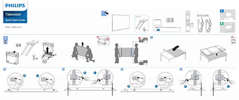 Imagen de la primera página del manual del dispositivo 70PUS8546