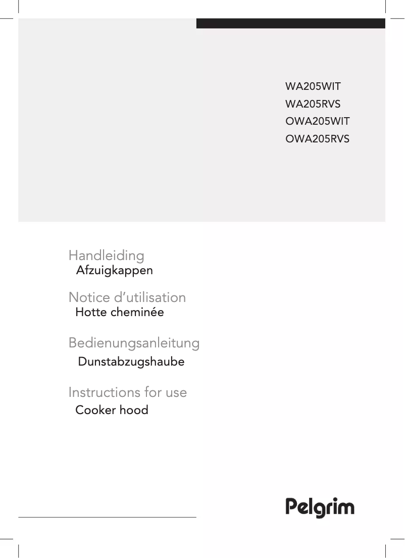 Image de la première page du manuel de l'appareil OWA205RVS