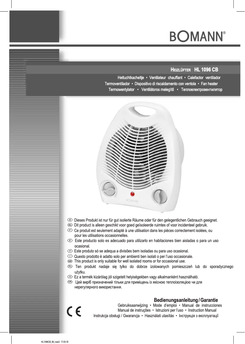 Image de la première page du manuel de l'appareil HL 1096 CB