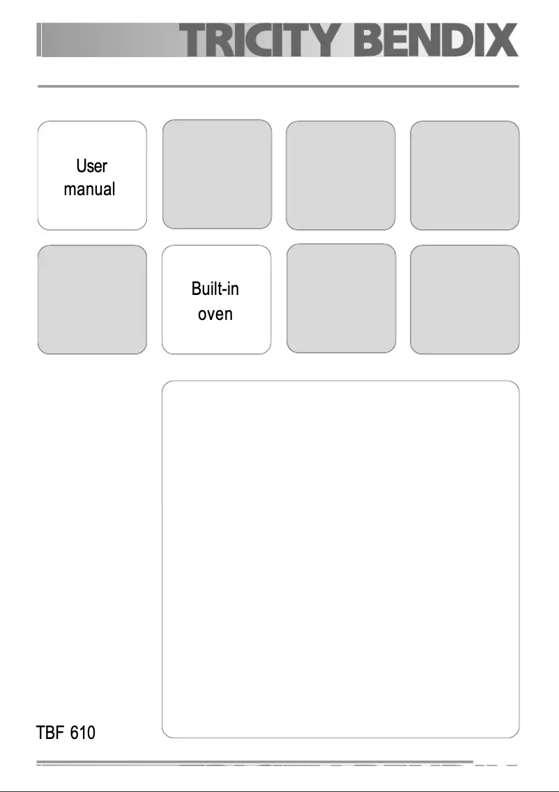 Page n°1 - Manuel utilisateur Tricity Bendix TBF610WH
