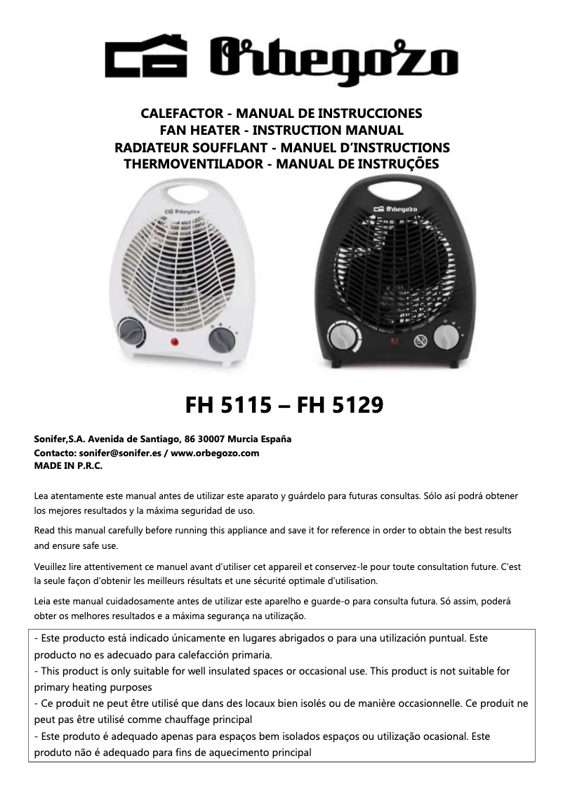 Image de la première page du manuel de l'appareil FH 5115