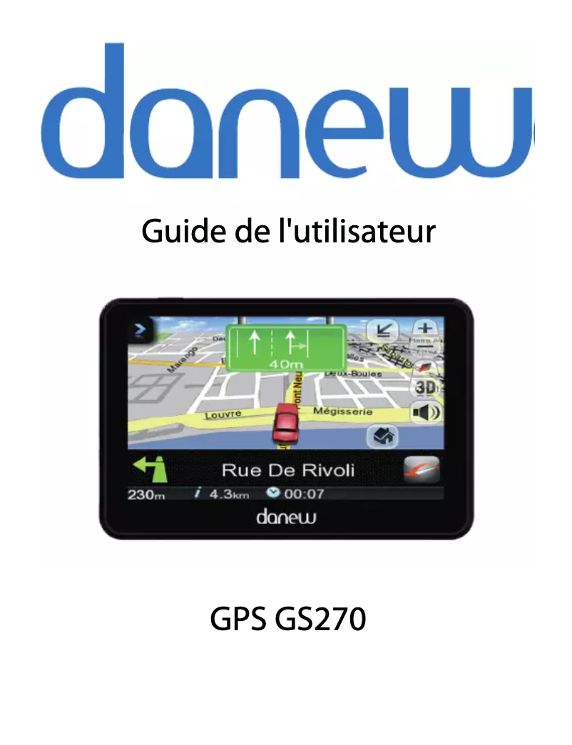 Page 1 de la notice Manuel utilisateur Danew GS270WE-PL