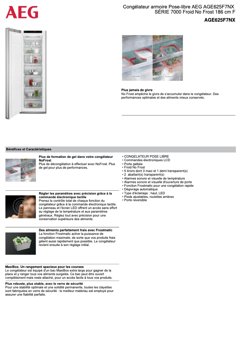 Image de la première page du manuel de l'appareil AGE625F7NX