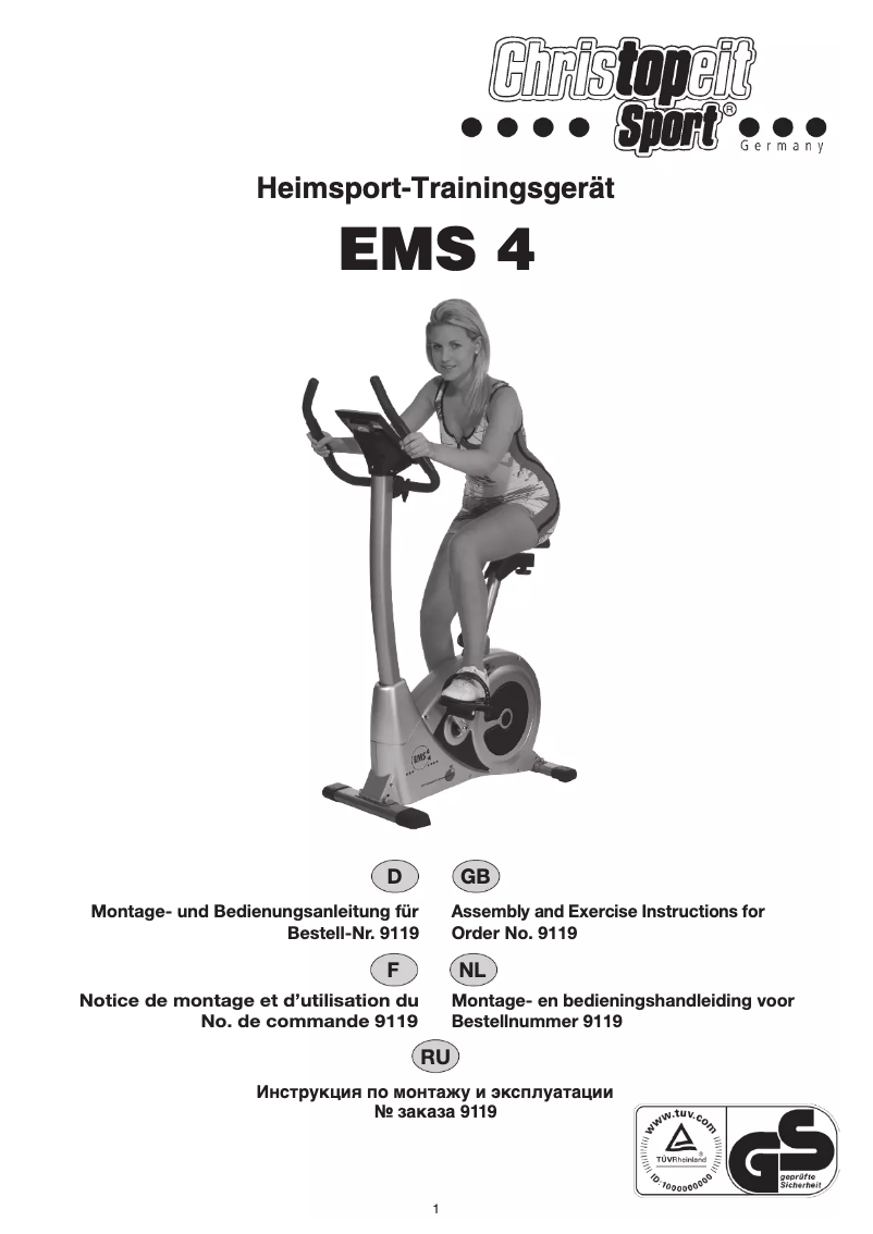 Page n°1 - Manuel utilisateur Christopeit EMS 4