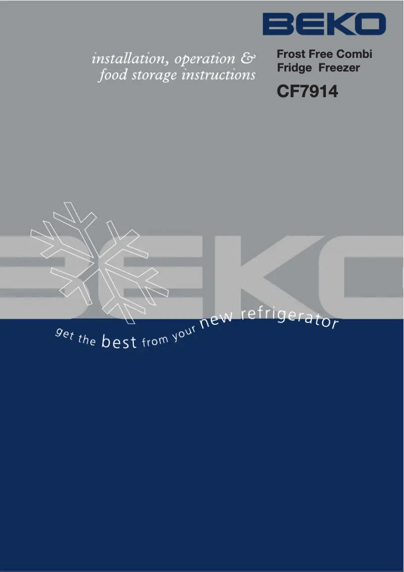 Page n°1 - Manuel utilisateur Beko CF7914AP