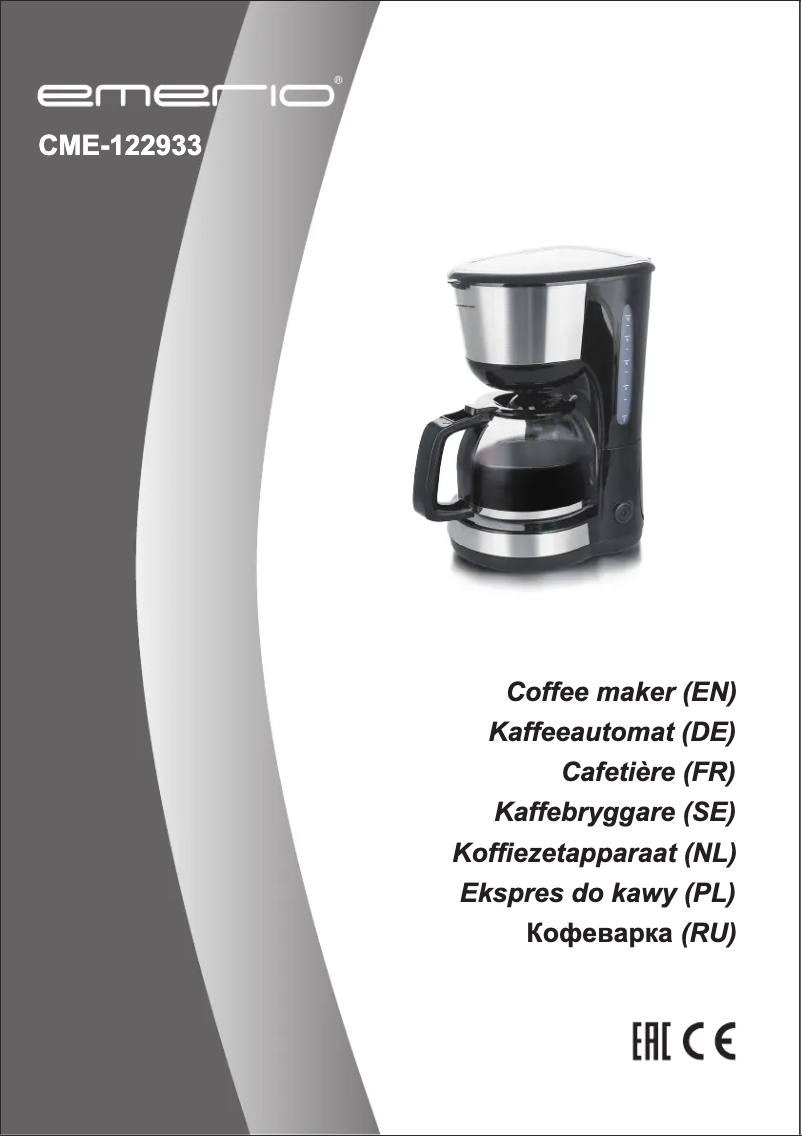 Page 1 de la notice Manuel utilisateur Emerio CME-122933