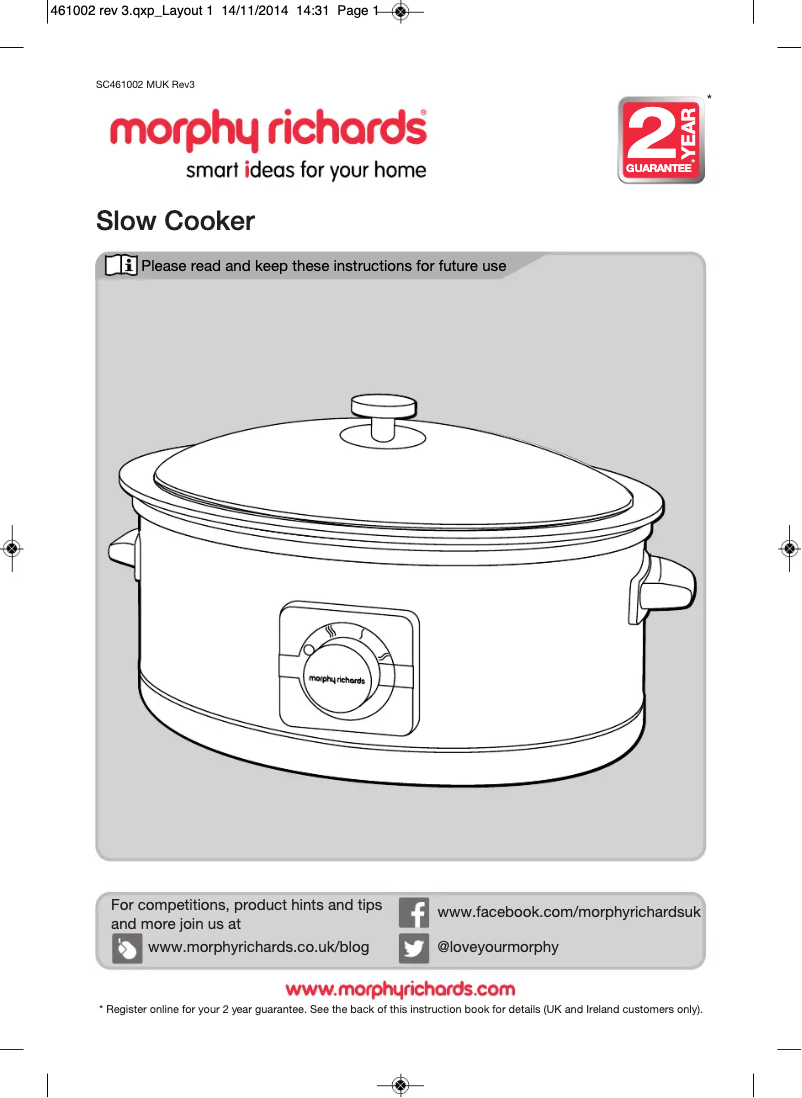 Image de la première page du manuel de l'appareil 461008