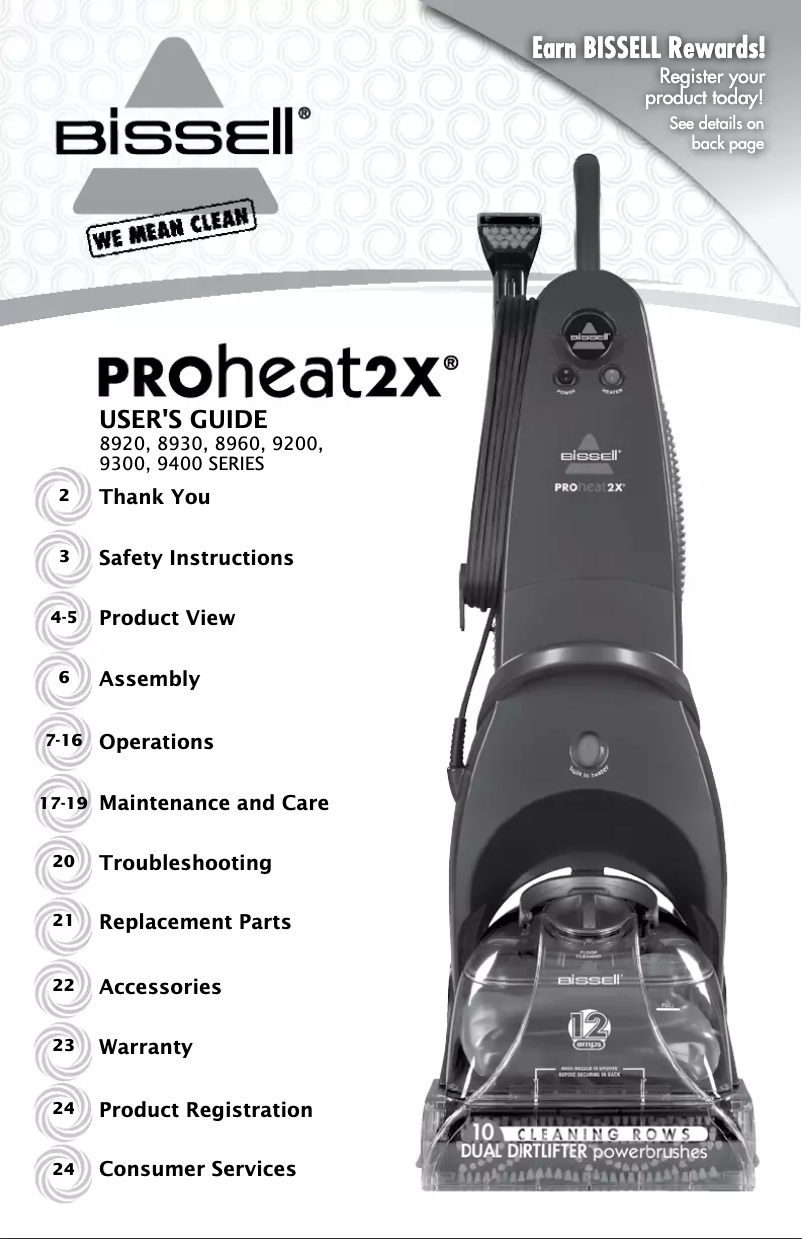 Image de la première page du manuel de l'appareil ProHeat 9200