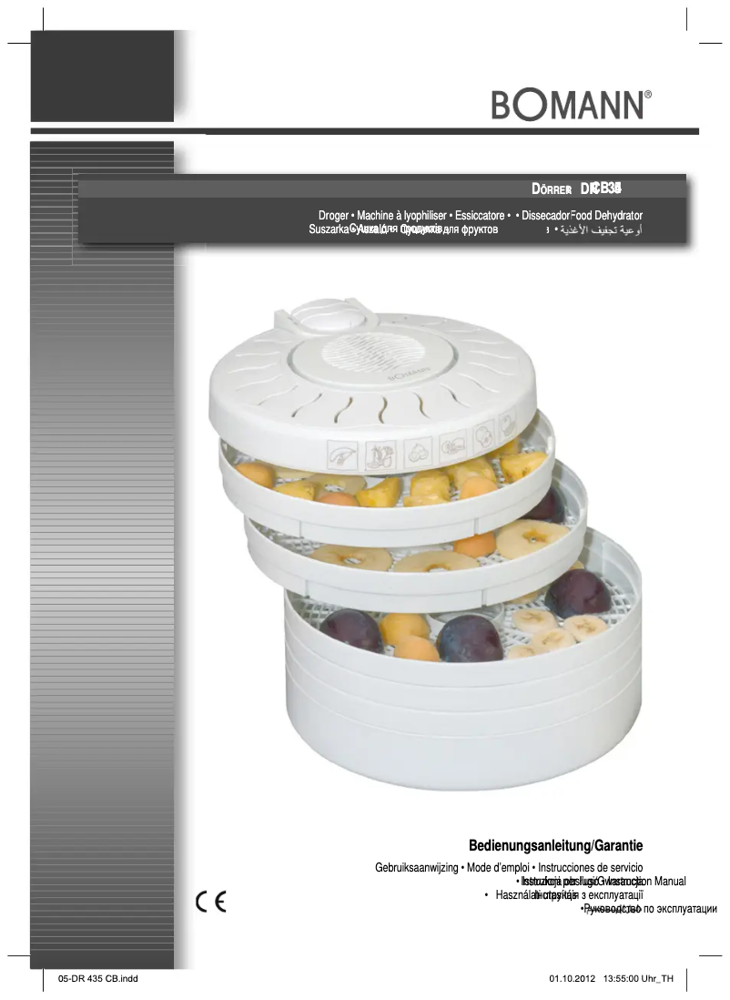 Page n°1 - Manuel utilisateur Bomann DR 435