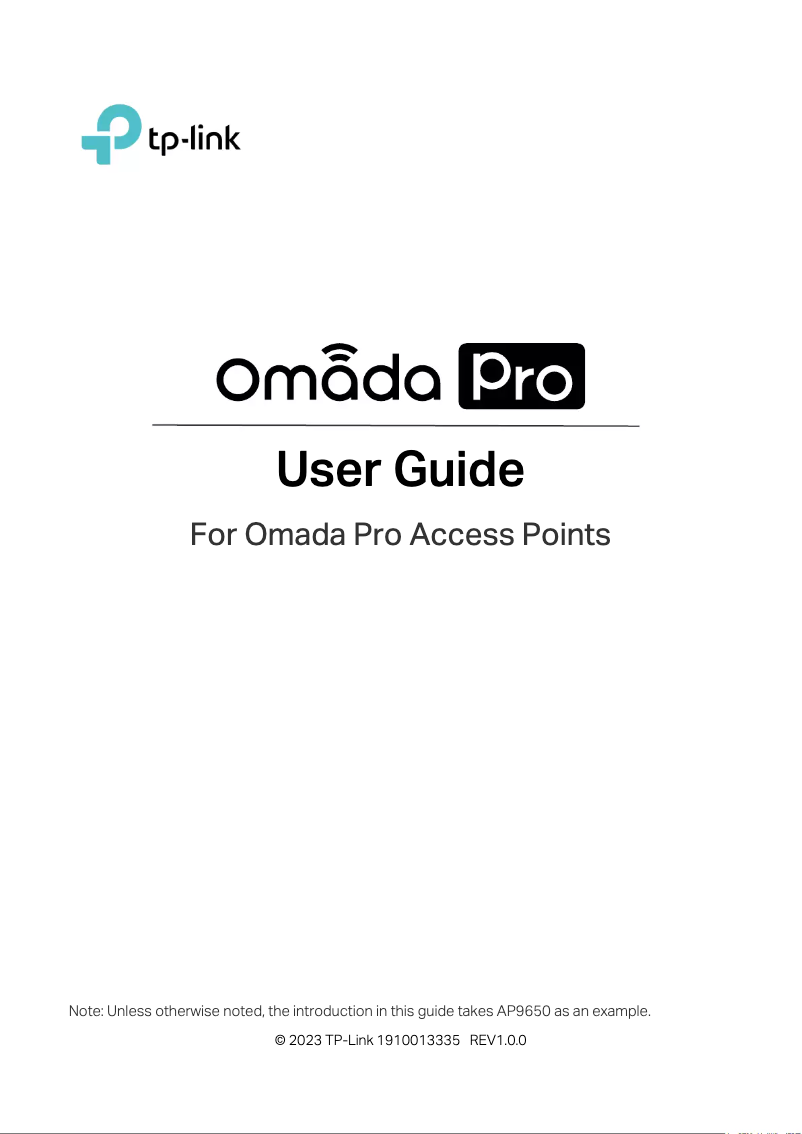 Page n°1 - Mode d'emploi TP-Link Omada Pro AP9778