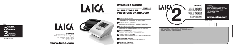 Page n°1 - Manuel utilisateur Laica BM2006