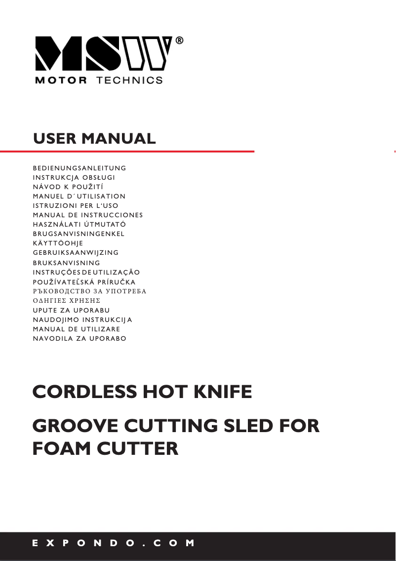 Image de la première page du manuel de l'appareil MSW-ISU-STYRO SSA