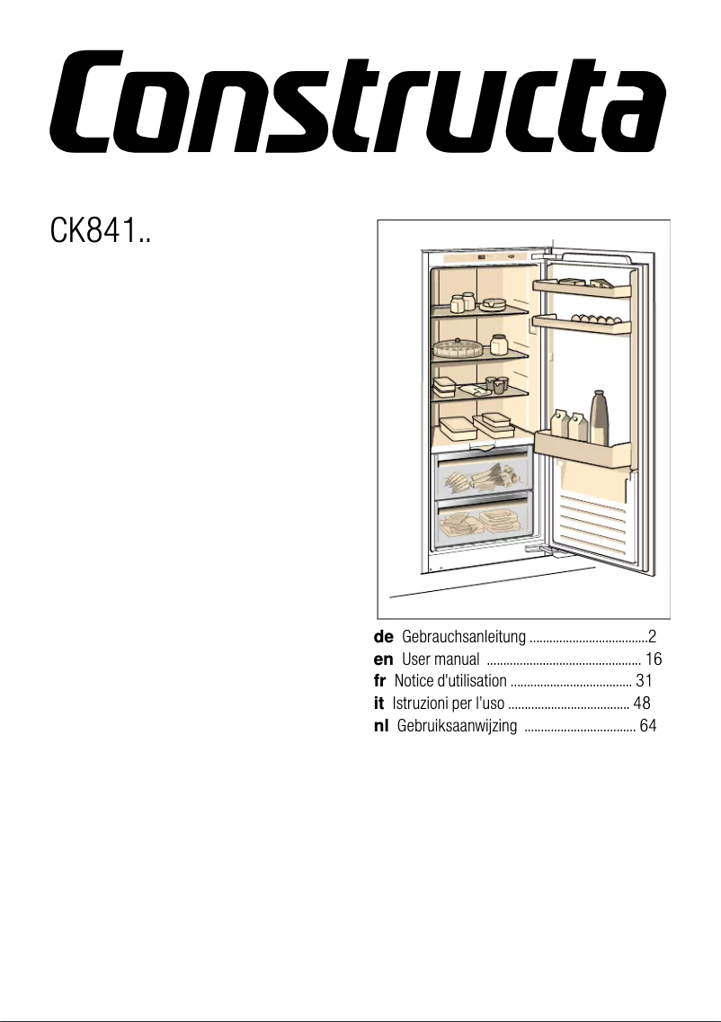 Image de la première page du manuel de l'appareil CK841EF30