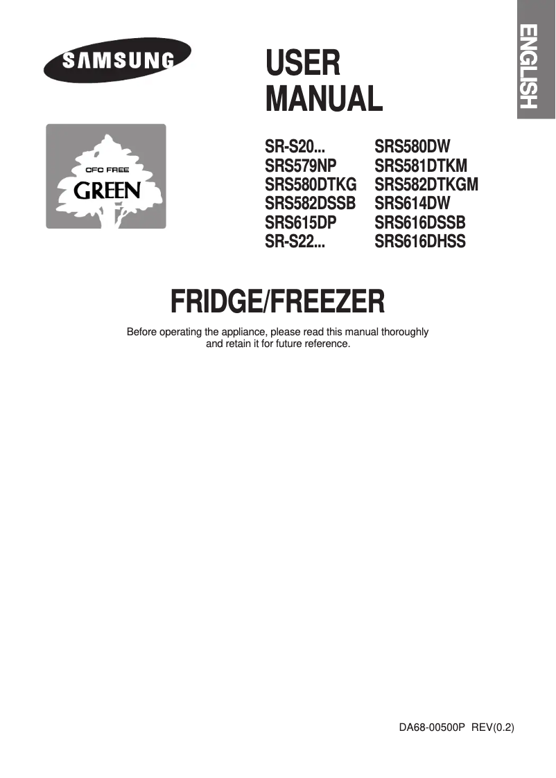 Page n°1 - Manuel utilisateur Samsung SRS580DTKG