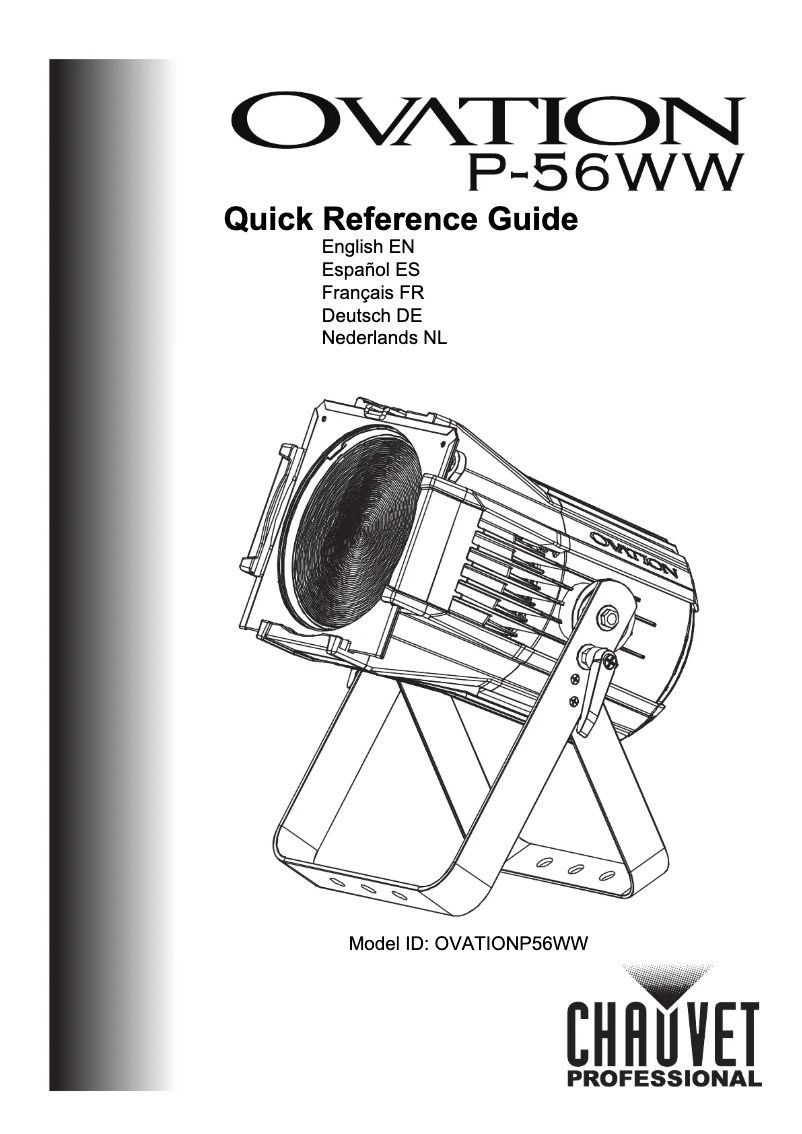 Image de la première page du manuel de l'appareil Ovation P-56WW