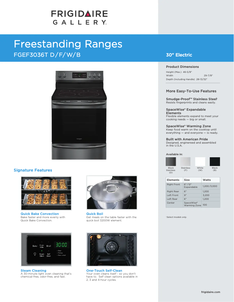 Image de la première page du manuel de l'appareil FGEF3036TF