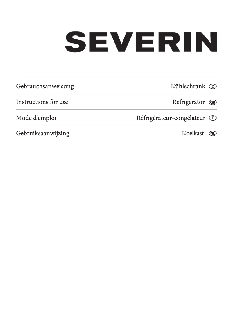 Page 1 de la notice Manuel utilisateur Severin KS 9761
