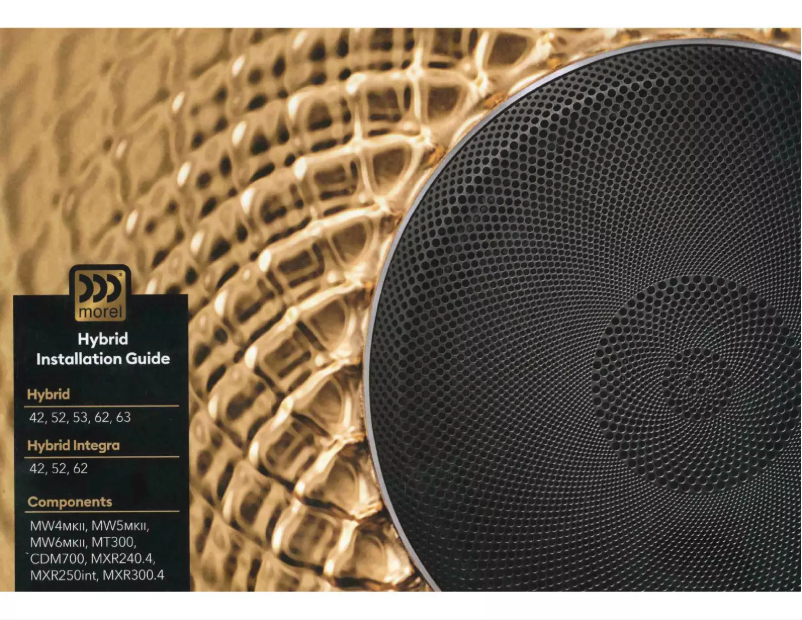 Page n°1 - Manuel utilisateur Morel Hybrid MW5 MKII