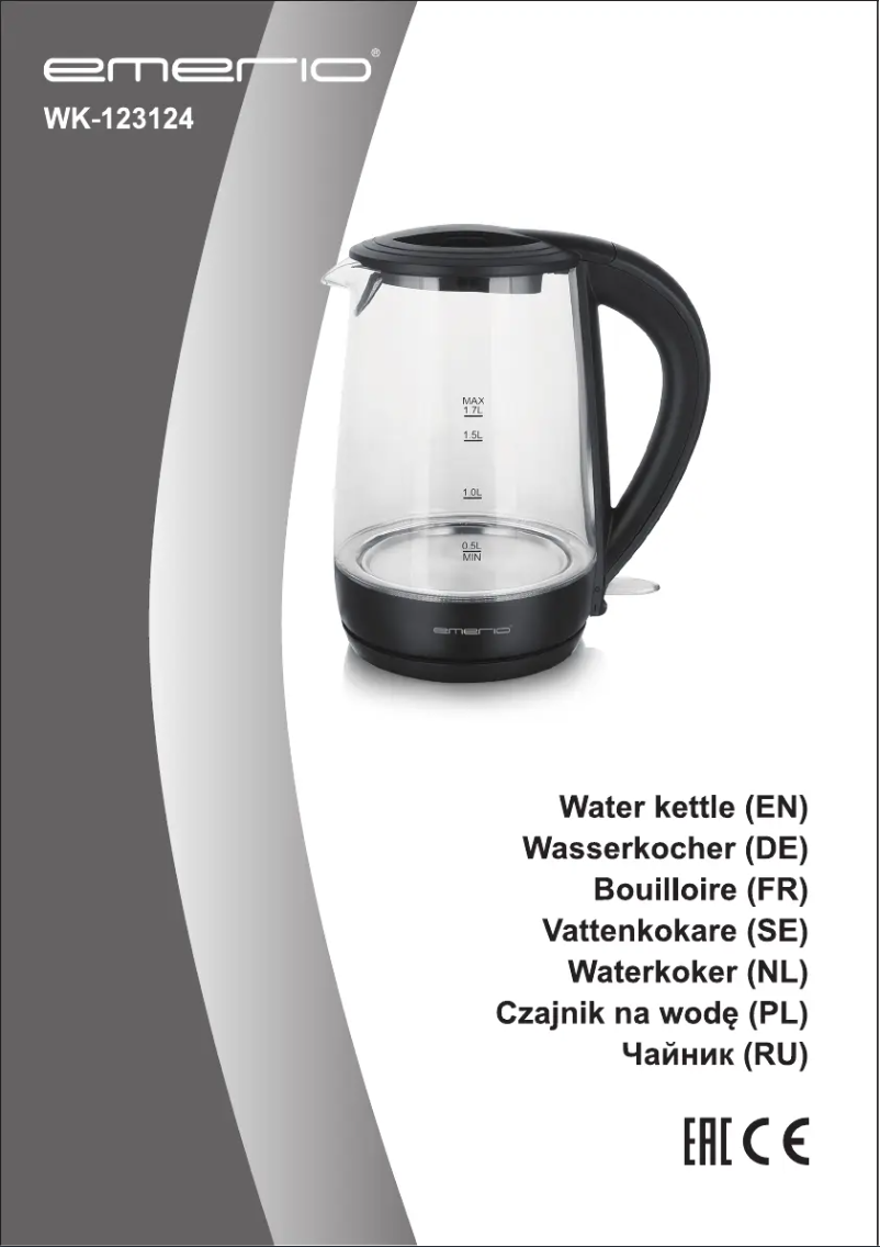 Page 1 de la notice Manuel utilisateur Emerio WK-123124